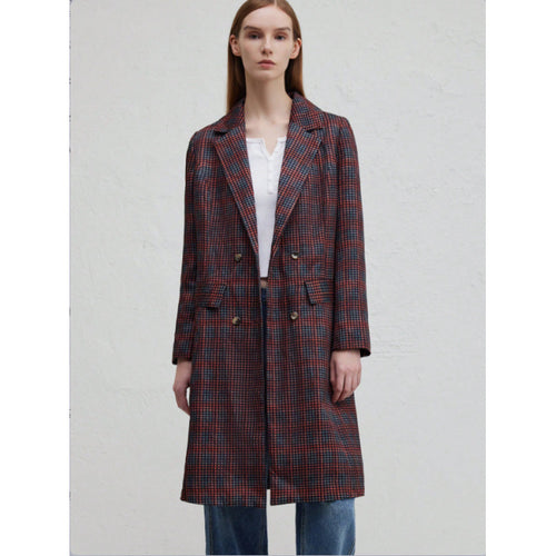 Damen Blazer mit Karo-Muster und schickem Schnitt EB