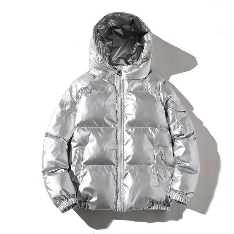 Unisex nan gepolsterte Steppjacke mit Thermoisolierung, Stehkragen und Ärmeltasche EB