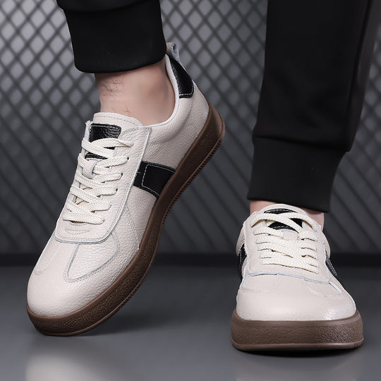 Damen Modische Sneakers aus hochwertigem Leder mit elegantem Design und rutschfester Sohle EB