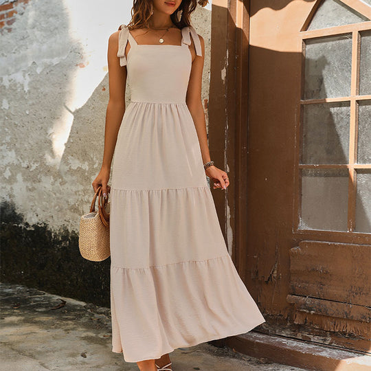 Damen Maxikleid mit verstellbaren Spaghettiträgern EB