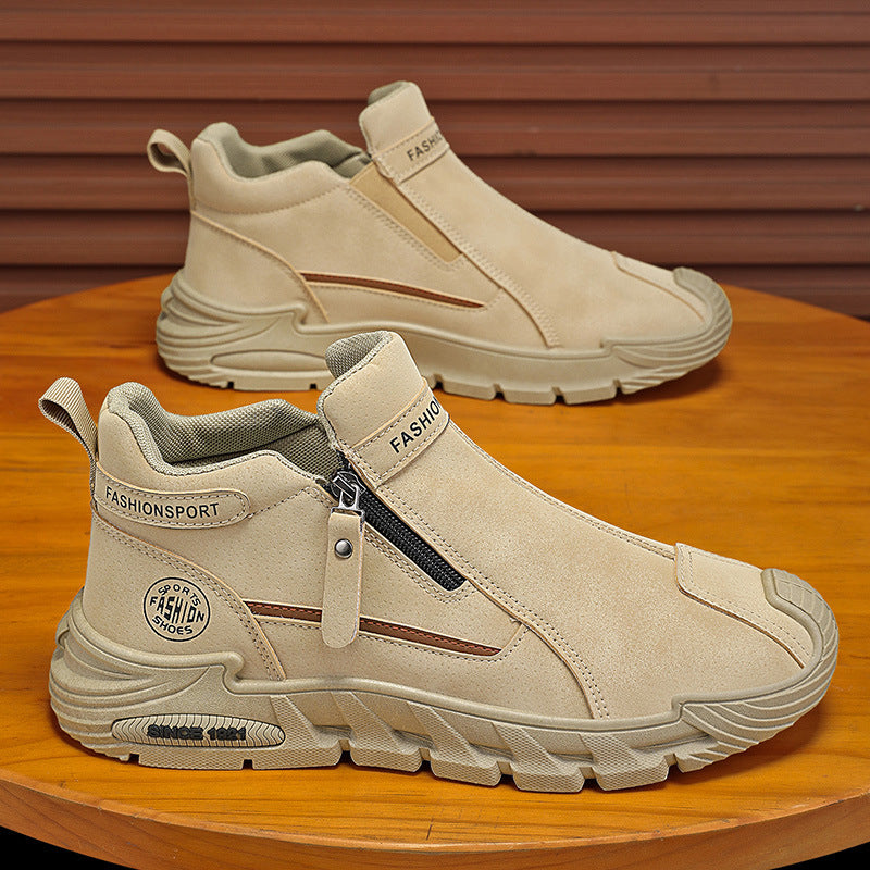 Damen Sneaker mit modischem Reißverschluss und atmungsaktivem Futter EB