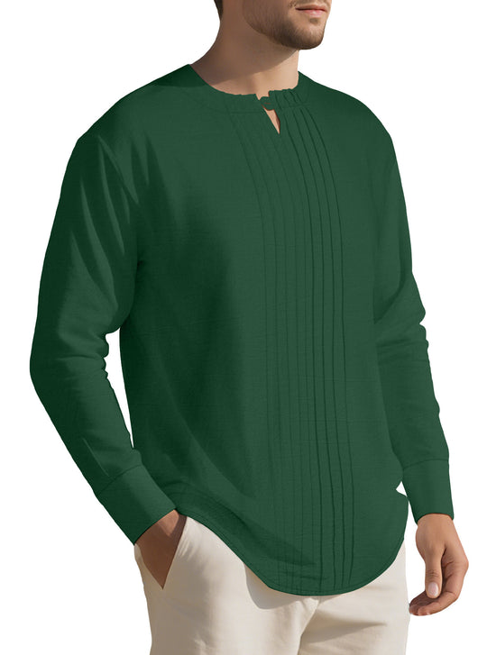 Herren Elegantes Langarmhemd mit strukturiertem Design EB
