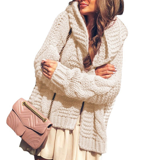 Damen Grobstrickjacke mit lässigen Oversized-Schnitt EB