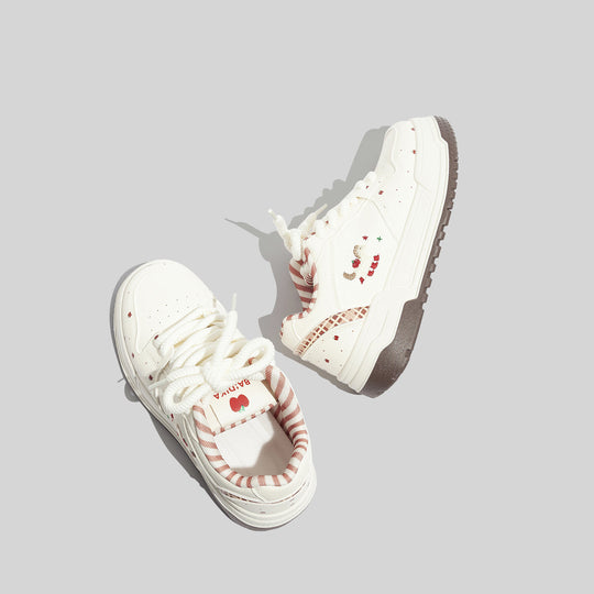Damen Verspielte Sneaker mit fröhlichem Gingerbread-Motiv und gepolsterter Sohle EB
