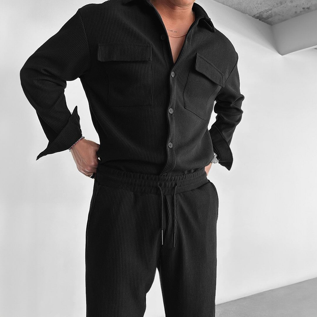 Herren utility Hemdbluse mit doppelten Brusttaschen EB