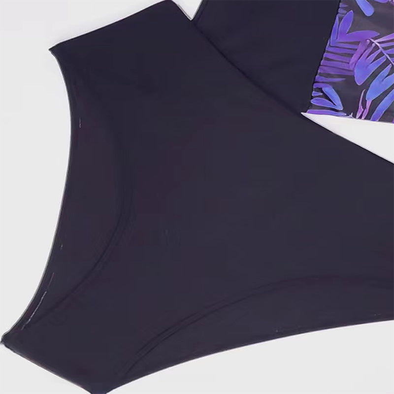 Damen Bikini-Set mit modischem Zip-Oberteil und bequemen High-Waist-Slip EB
