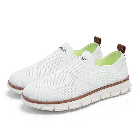 Damen Leichte Slip-On Sneakers aus atmungsaktivem Strickmaterial EB