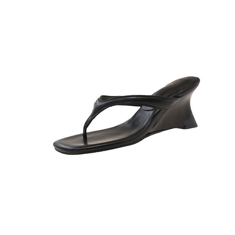 Damen Elegante Zehentrenner mit komfortablem Wedge-Absatz EB