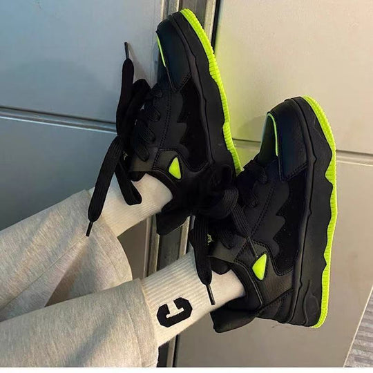Damen Sportliche Chunky Sneakers mit reflektierendem Obermaterial und rutschfester Sohle EB