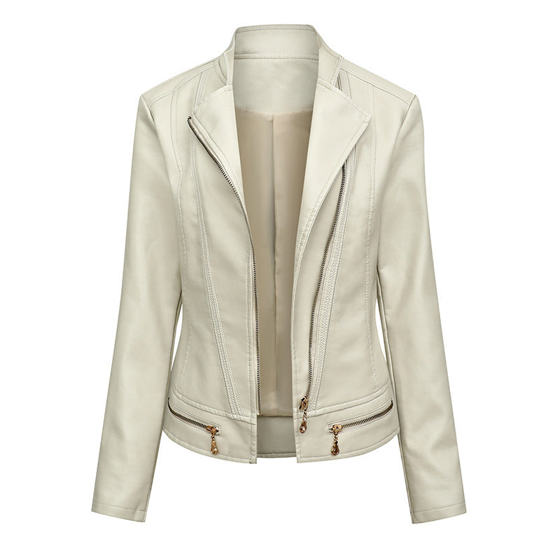 Damen hautenge Kunstlederjacke EB
