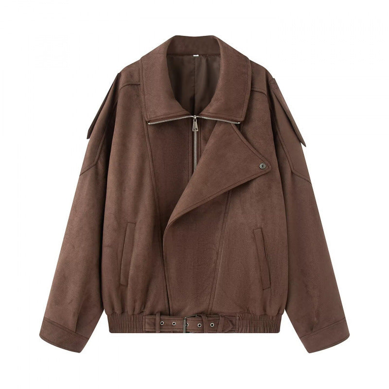 Damen lässige Oversize-Jacke aus hochwertigem Material EB