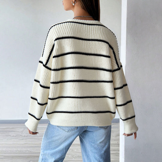 Damen oversized Strickcardigan mit Rippenkante, aufgesetzten Taschen und Knopfverschluss Eichborn Berlin