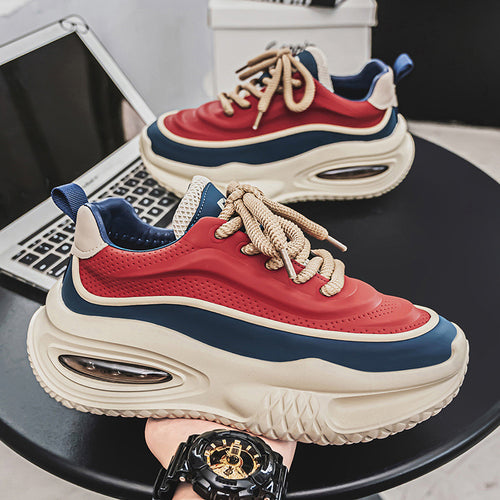 Damen komfortable Chunky Sneakers mit dämpfender Luftpolstersohle EB