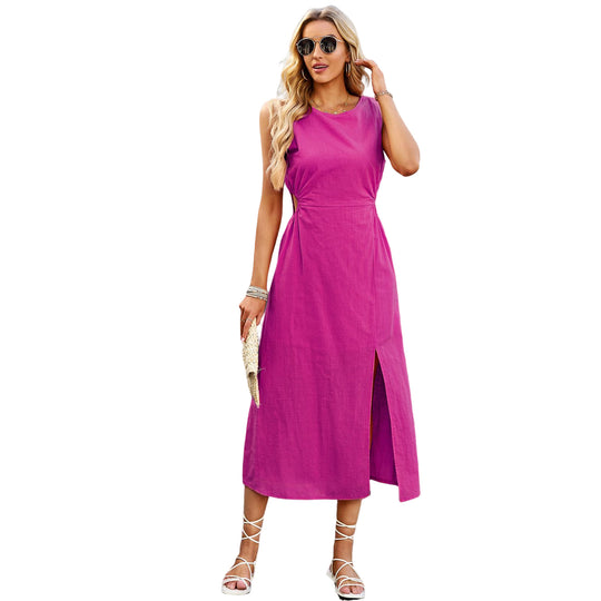 Damen Midikleid mit elegantem Schlitz EB