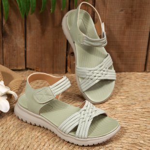 Damen Sportliche Sandalen mit elastischen Riemen EB
