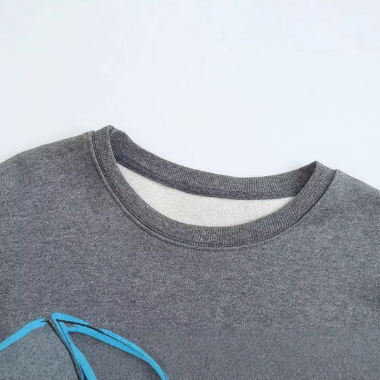 Damen trendiger Sweatshirt mit grafischen Designs EB