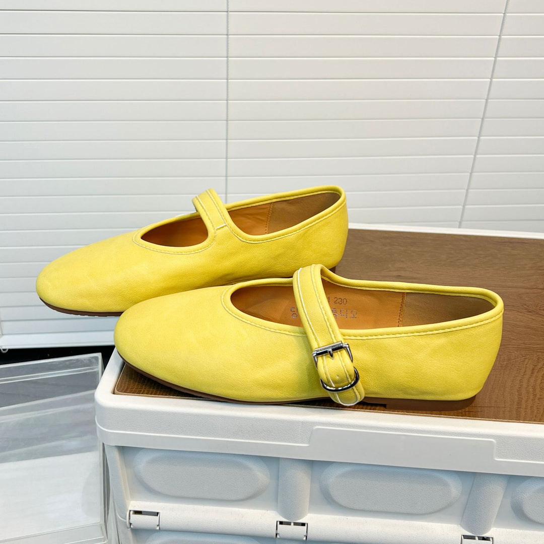 Damen Elegante Ballerinas mit modischem Riemen und komfortabler Innensohle EB