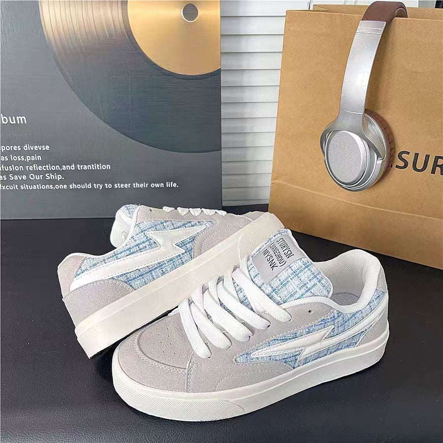Damen Sneakers im lässigen Retro-Design mit atmungsaktiver Mesh-Oberfläche und dämpfender Sohle EB