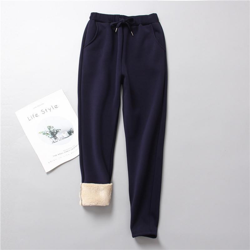 Damen nan gefütterte Therm-Jogginghose mit Kordelzug, seitlichen Eingrifftaschen und schmalem Bein EB