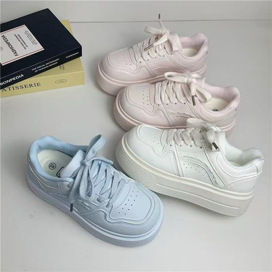 Damen Platform Sneakers mit modischem Design und dämpfender Sohle EB