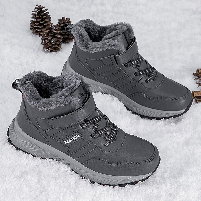 Damen Warmgefütterte Winterstiefel mit rutschfester Sohle und Klettverschluss EB