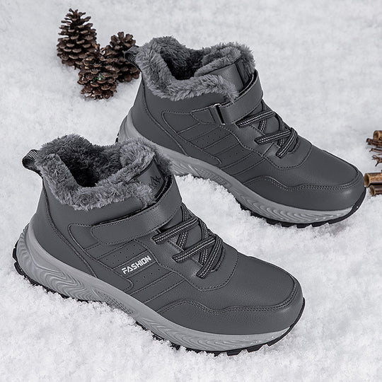 Damen Warmgefütterte Winterstiefel mit rutschfester Sohle und Klettverschluss EB