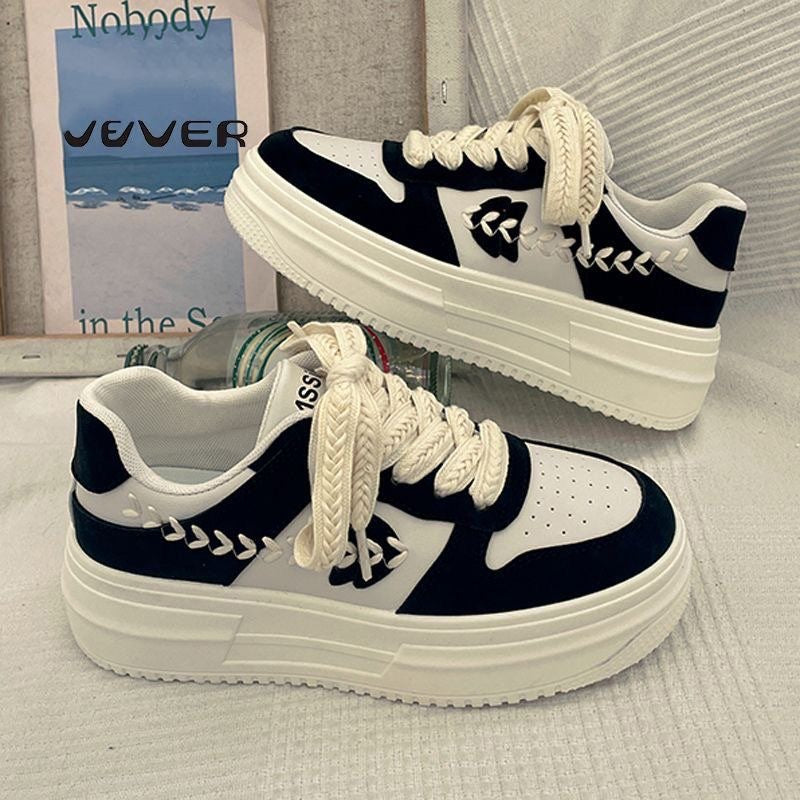 Damen Chunky Sneakers mit stabiler Plattform und modischem Obermaterial EB