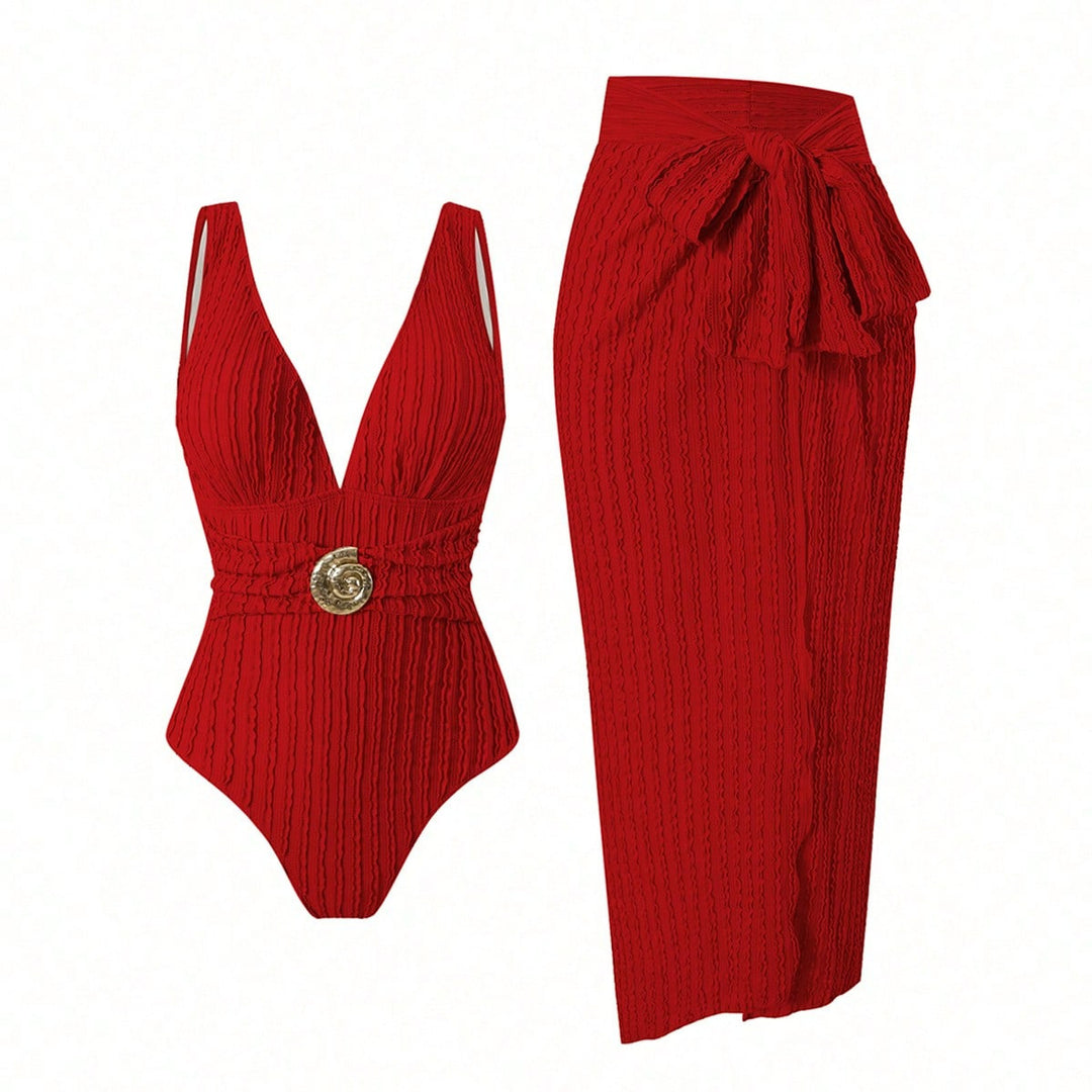 Damen Badeanzug mit exklusivem Wickelrock EB