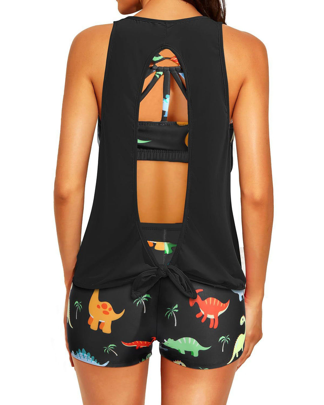 Damen Sportliches Tankini-Oberteil mit elegantem Rückenausschnitt EB
