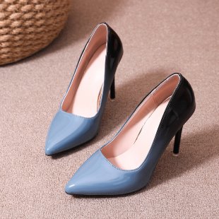 Damen elegante Lackpumps mit spitzem Zehenbereich EB