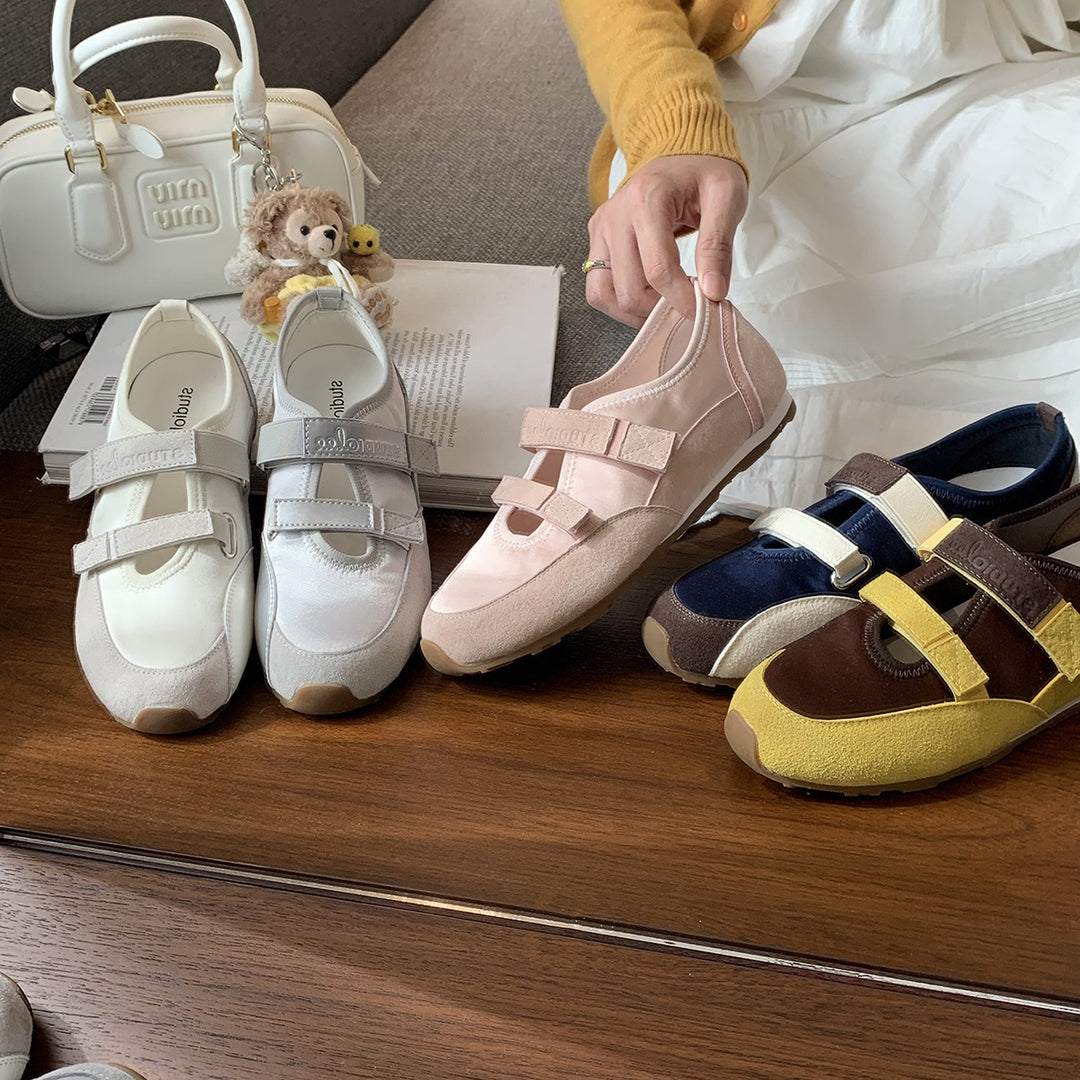 Damen Bequeme und modische Klettverschluss-Sneaker EB
