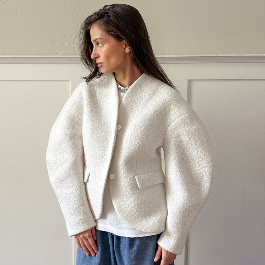 Damen Elegante und oversized Blazerjacke EB
