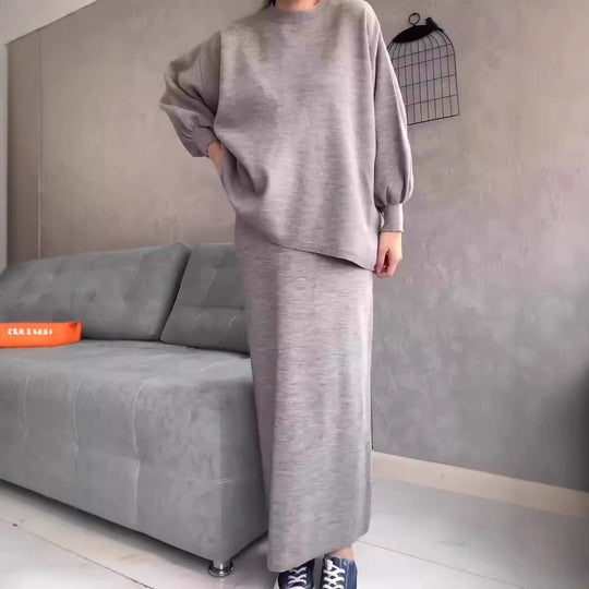 Damen Lässiges Sweat-Set mit weitem Schnitt und bequemen Taschen EB