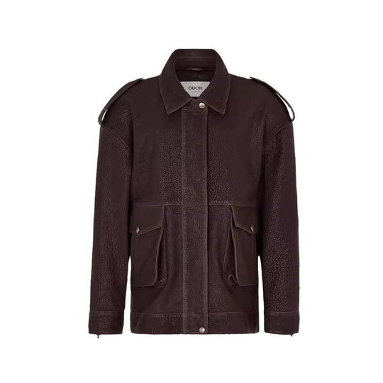 Damen Oversized jacke im robusten Design mit praktischen Taschen EB
