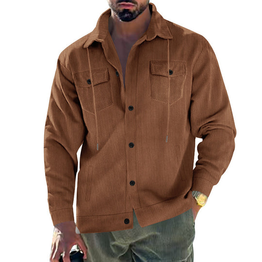 Herren Cord-Jacke mit praktischen Taschen und klassischem Schnitt EB