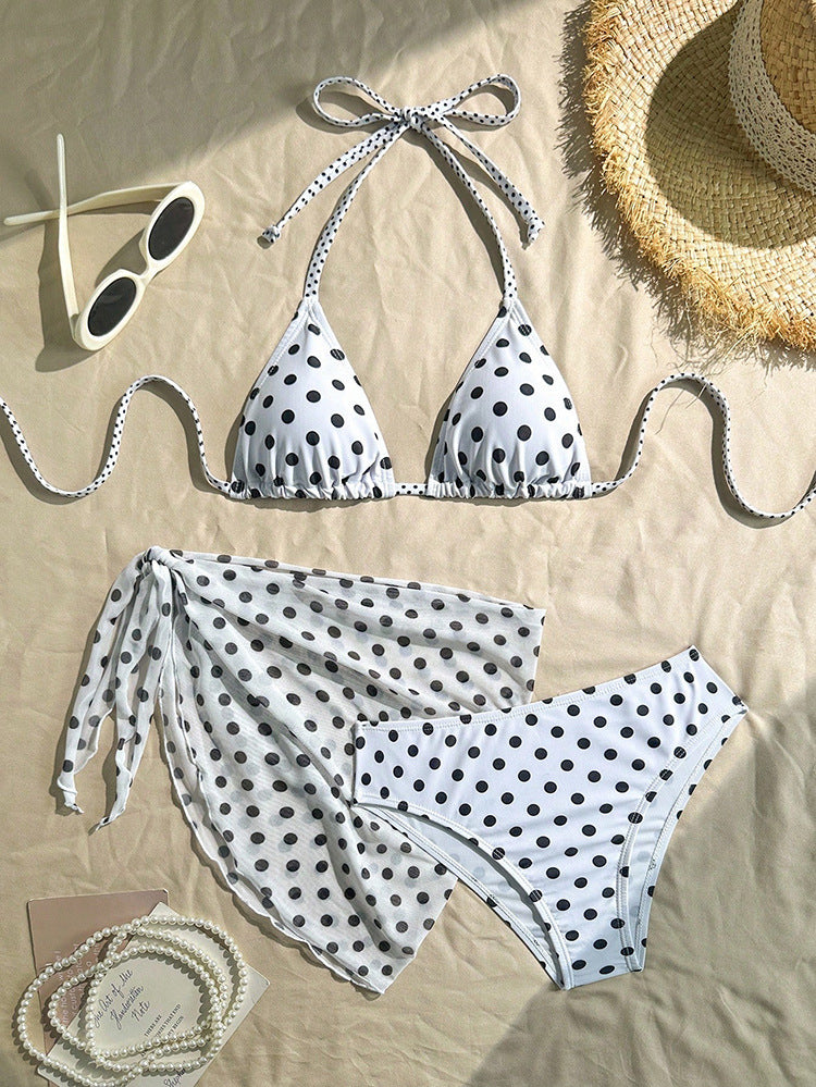 Damen Triangel-Bikini mit dekorativem Pareo EB