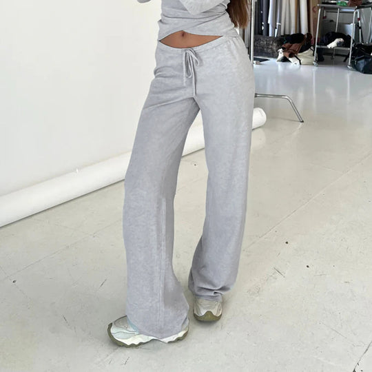 Damen nan Wickel-Cropped-Top mit tiefem V‑Ausschnitt, taillierter Wickelform und langen Glockenärmeln EB