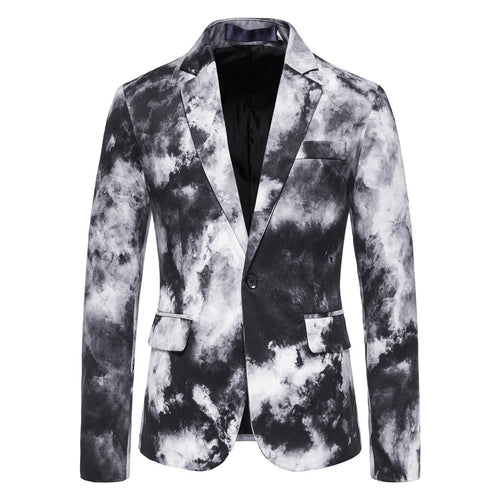 Herren eleganter Blazer im modernen Wolkenmuster EB