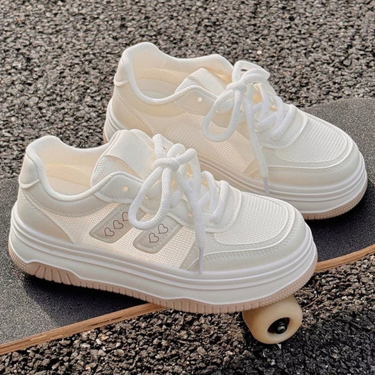 Damen Sportliche Sneakers mit atmungsaktive Mesh-Einsätze und gepolsterter Sohle EB