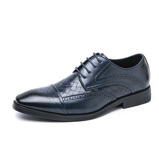 Damen Elegante Lederschuhe mit strukturiertem Obermaterial und klassischem Design EB
