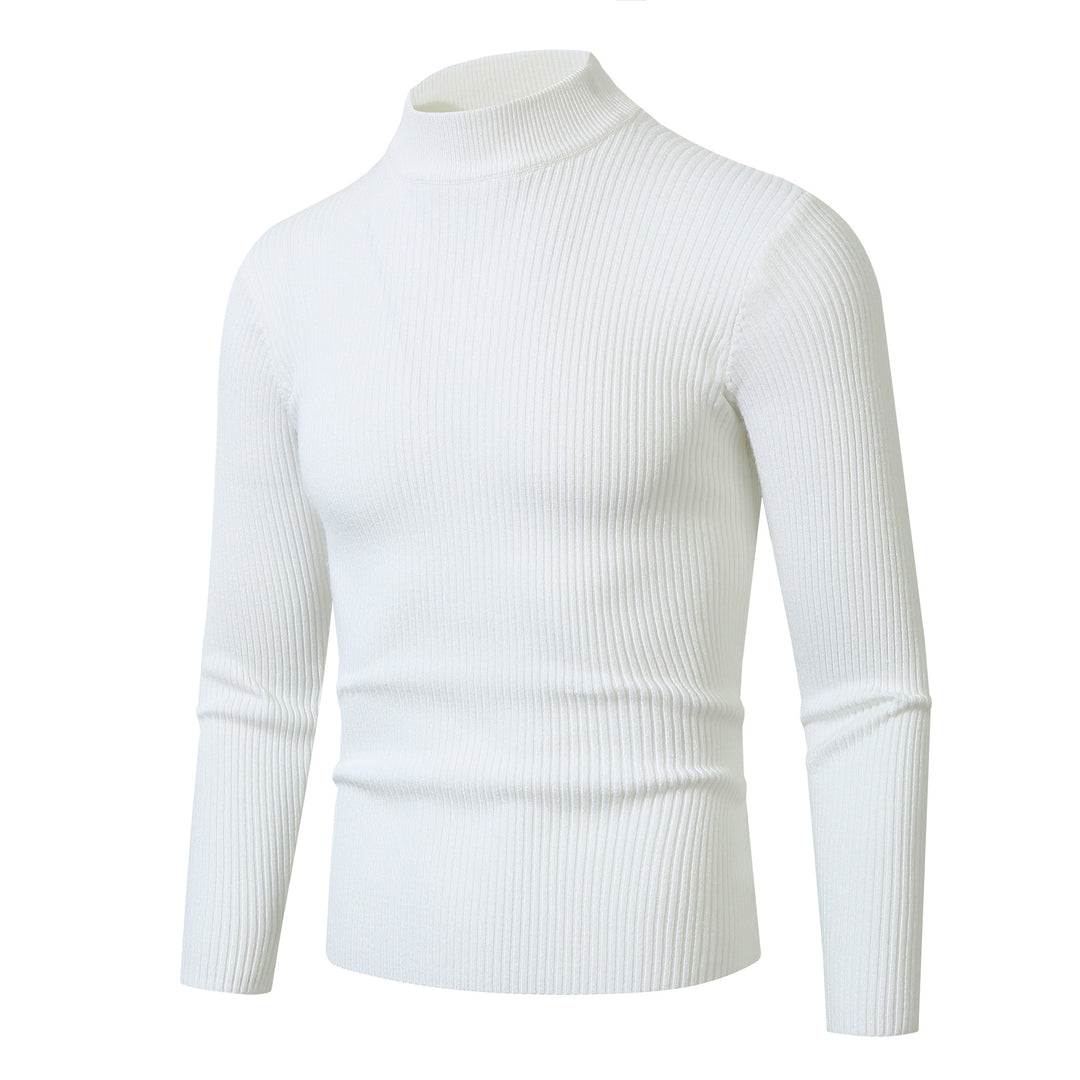 Herren eleganter Rollkragenpullover mit feiner Rippstruktur EB