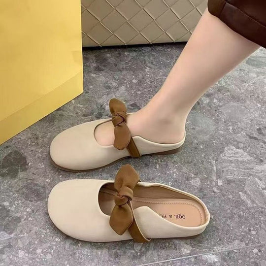 Damen Ballerinas mit romantischem Schleifen-Detail und weichem Leder EB