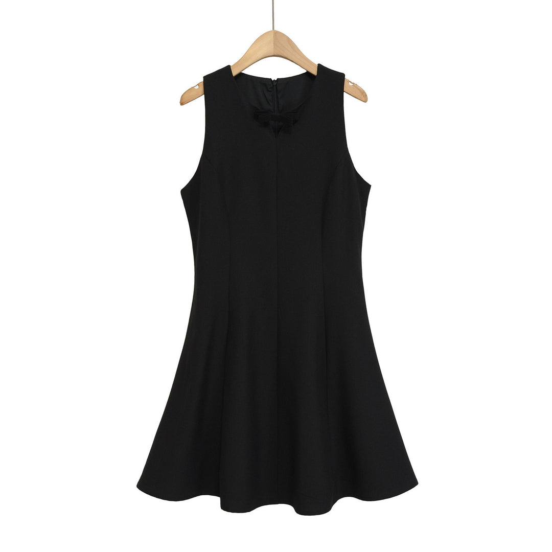 Damen Besprechungs-Kleid mit eleganter Schleifenverzierung und fließendem Schnitt EB