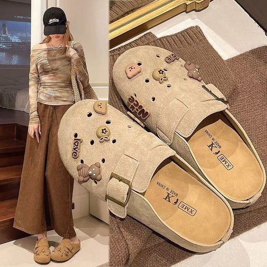 Damen Komfortable Clogs mit individuellen Verzierungen EB