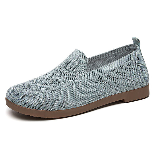 Damen Komfortable Strick-Slipper mit flexibler Sohle EB