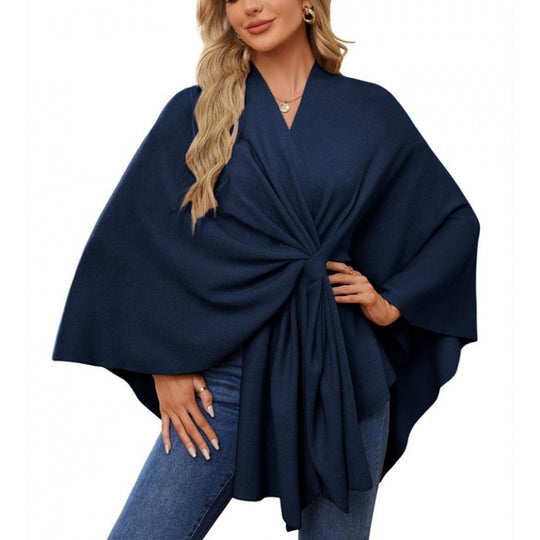 Damen modischer Wickelmantel mit trendigem Design EB