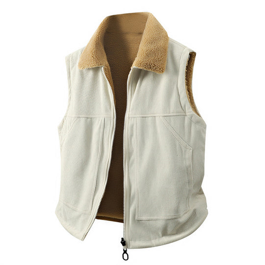 Damen Sherpa-Fleeceveste mit Rippenkragen, durchgehendem Reißverschluss und Eingrifftaschen EB