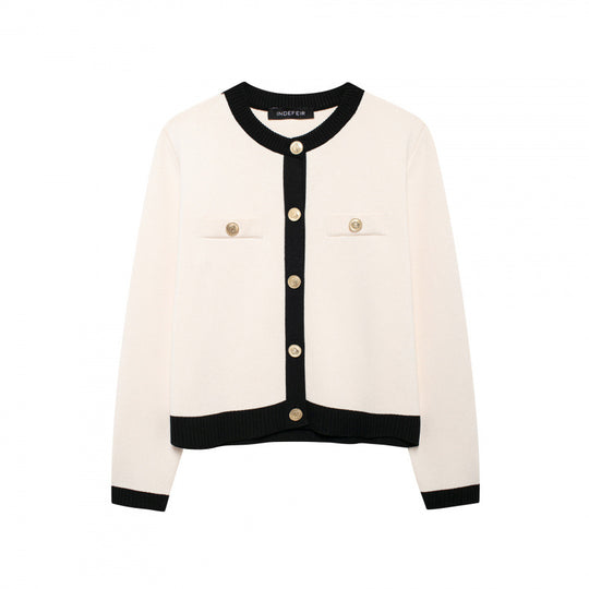 Damen Strickjacke mit dekorativen Knöpfen und praktischen Taschen EB