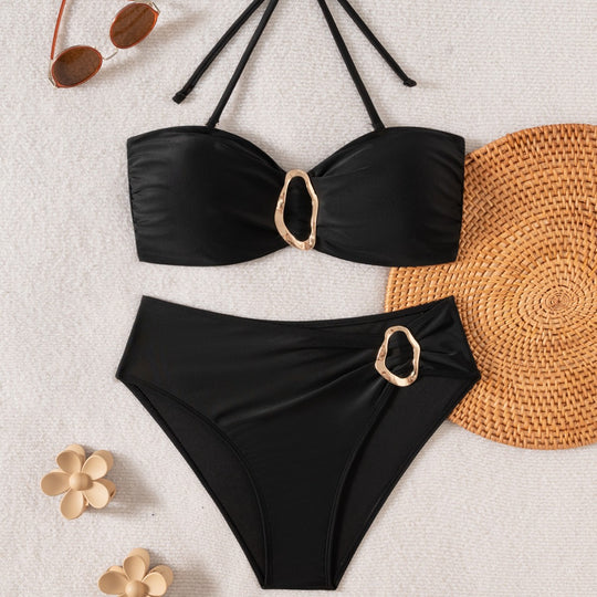 Damen Hochwertiger Bikini mit verstellbarem Oberteil und eleganter Schnalle EB