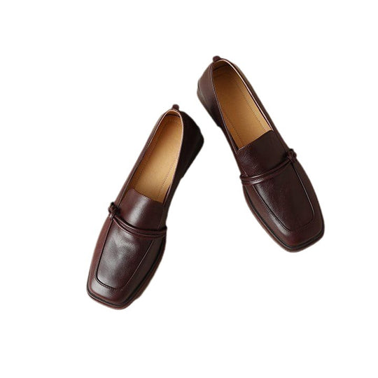 Damen elegante Loafers mit komfortablem Blockabsatz EB